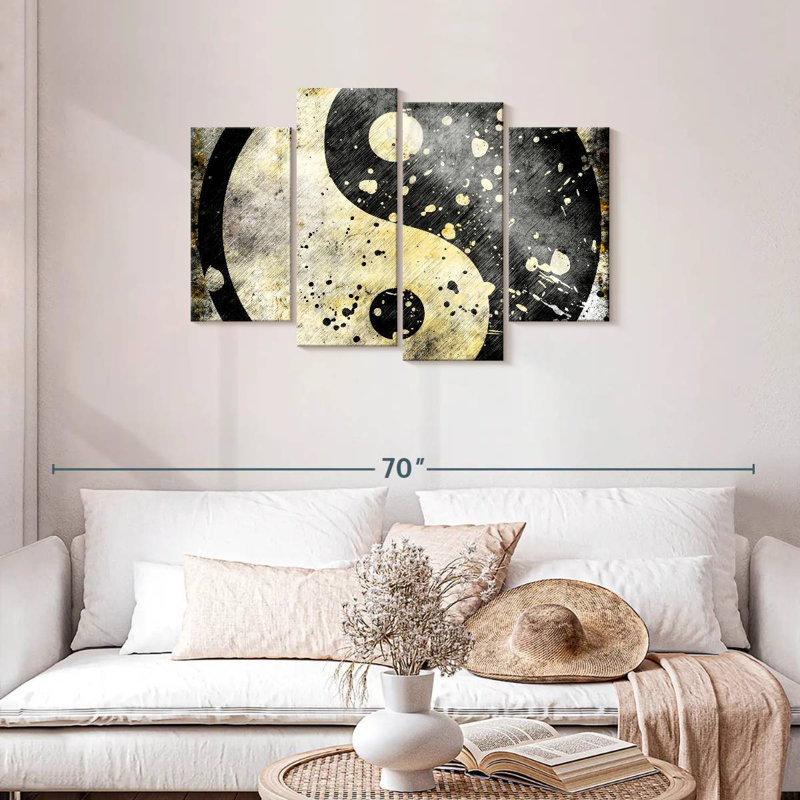 Kerrick Yin et Yang grunge, H 27 po x l 43 po