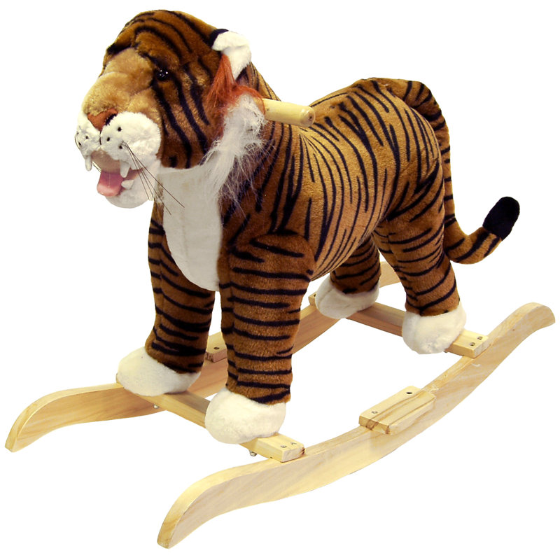 Bascule en peluche tiger