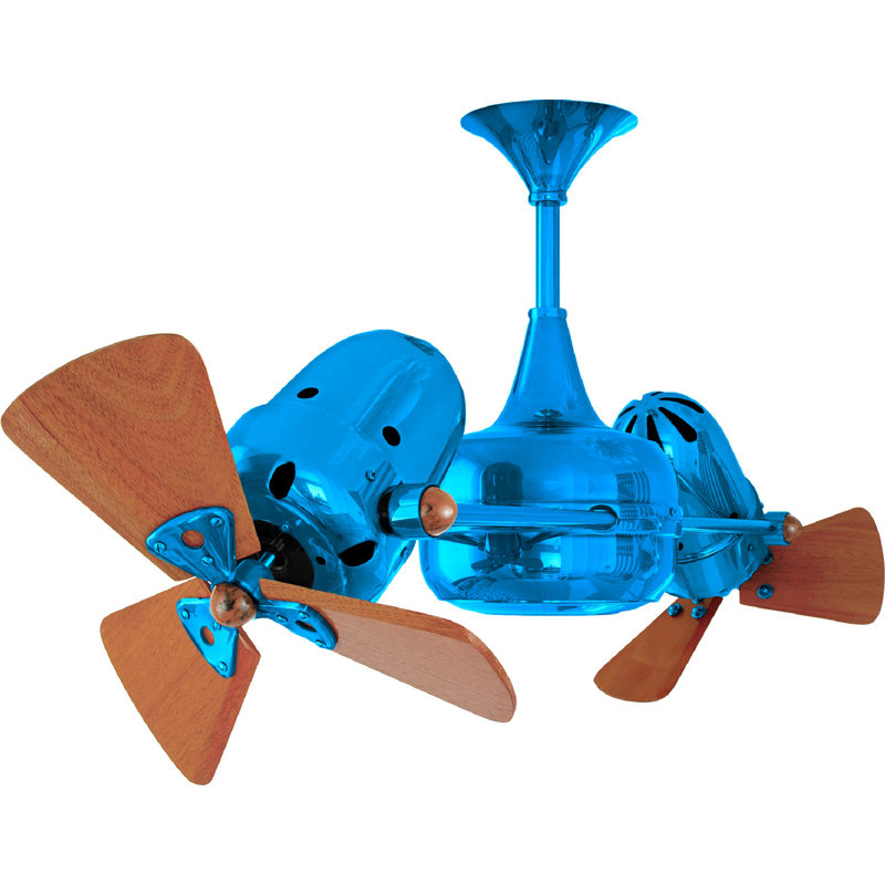 36" Duplo-Dinamico 3 Blade Ceiling Fan, Agua Marinha