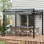 Outsunny 4 x 3m Metal Outdoor Pergola with Retractable Roof-1994863229-1994863230