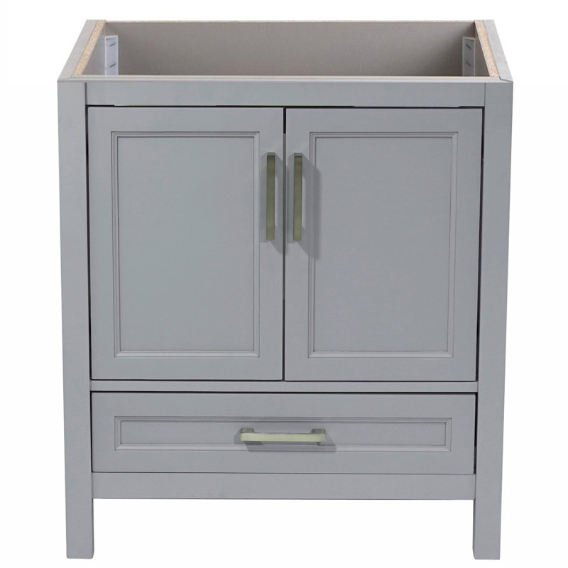 Base de meuble-lavabo simple 31 po Aldino seulement, Gris
