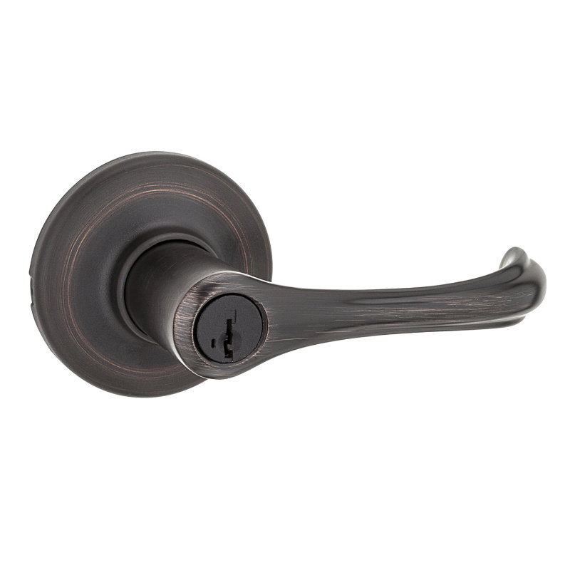 Dorian Keyed Door Lever, Venetian Bronze