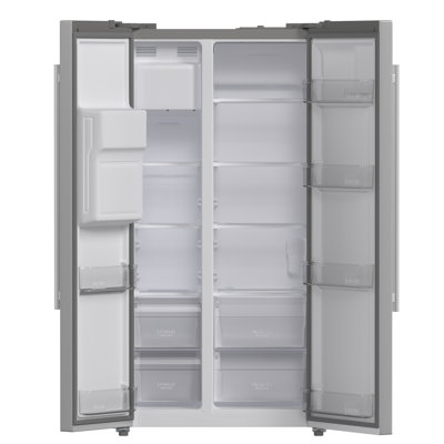 Salerno 36-inch Side-by-Side 20 cu.ft Refrigerator in Stainless Steel with Ice & Water Dispenser