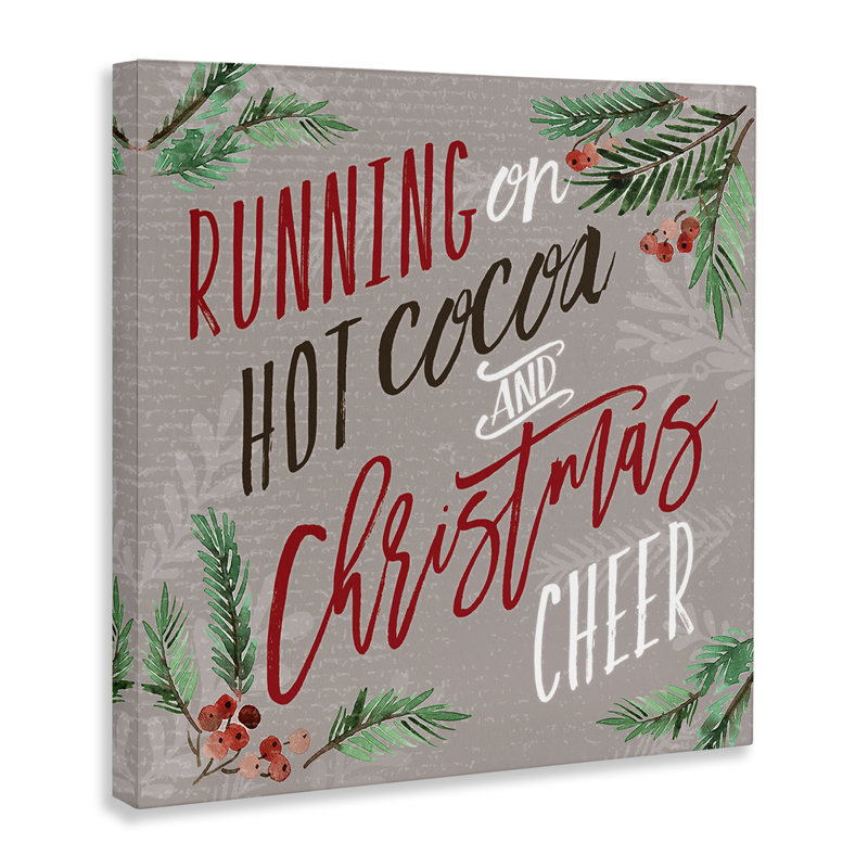 Art mural sur toile Cocoa & Christmas Cheer par Deb Strain, H 17 po x l 17 po