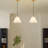 1-light Single Pendant Light With Opal Ribbed Glass Shade