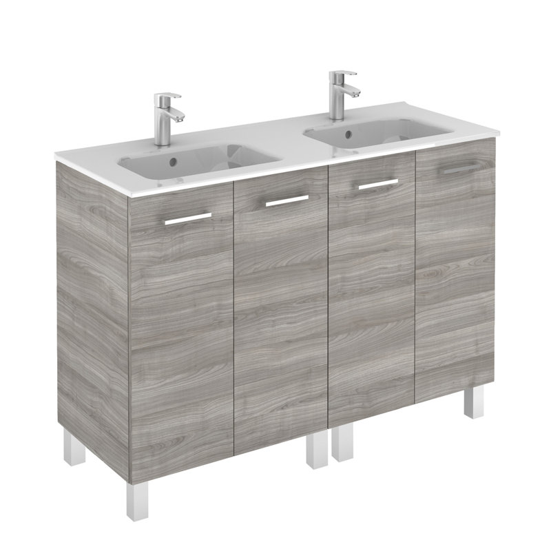 Logic 47.3'' W Double Vanity, Sandy Gray