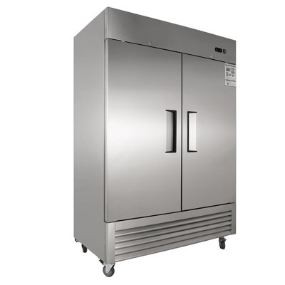 Congélateur commercial avec 2 portes pleines et congélateur en acier inoxydable de 49 pi³ - 54 po