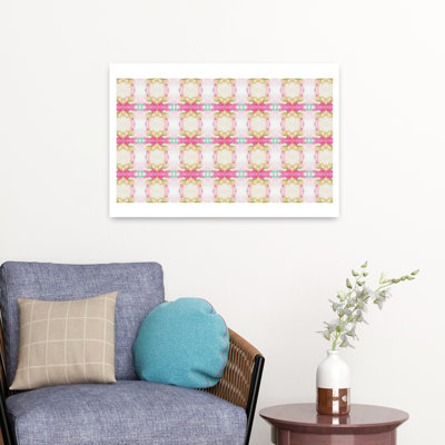Art contemporain contemporain à motif géométrique audacieux