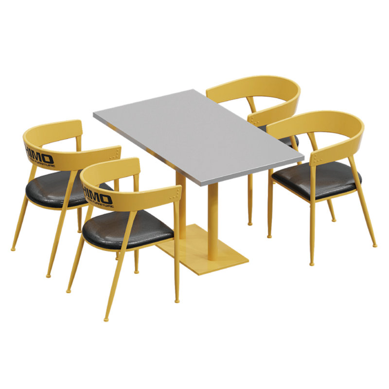 Ensemble de salle à manger rectangulaire L 47,3 po Murch, H 29,6 po x L 47,3 po x l 27,6 po, Jaune, Jaune