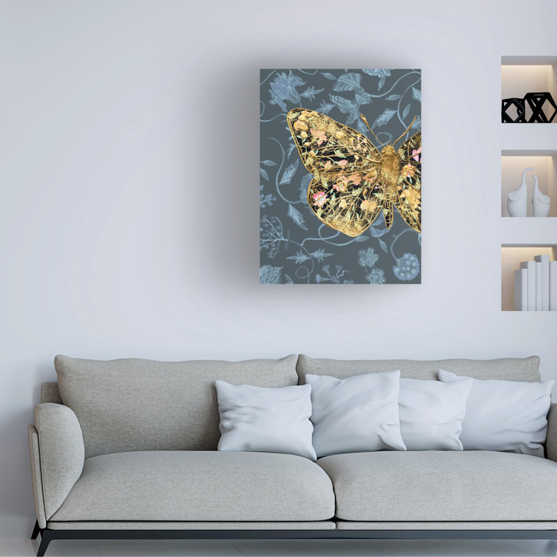 «August Grove® Melissa Wang Nesting Butterfly II», art mural sur toile, H 47 po x l 35 po