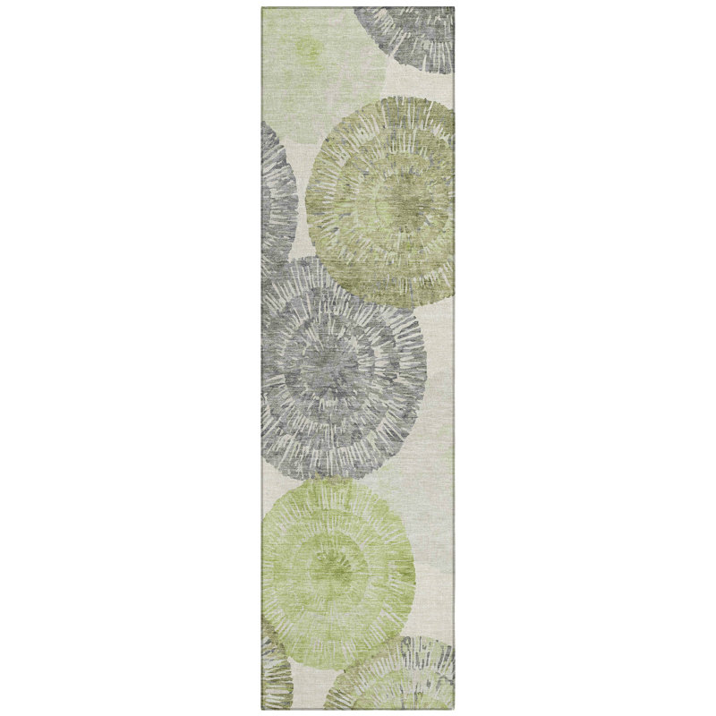 Machine Washable Indoor/Outdoor Chantille ACN2351 Abstract Rug, Runner 2'3" x 7'6"