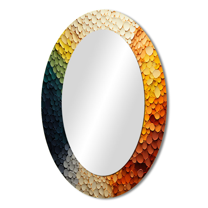 Miroir mural moderne Hardedge Art Earthy Euphony V, 36 po x 24 po