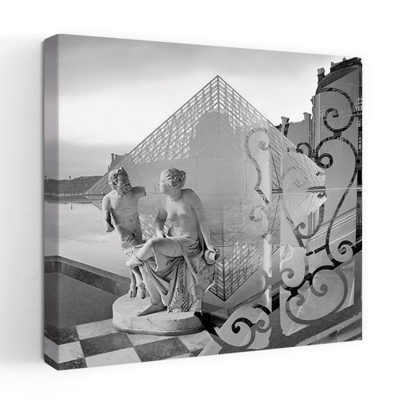 Château du Louvre 1, art de l'architecture contemporaine, H 32 po x l 32 po
