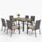 Leonard 6 - Person Patio Dining Set with Rectangular Table , Cushions Included