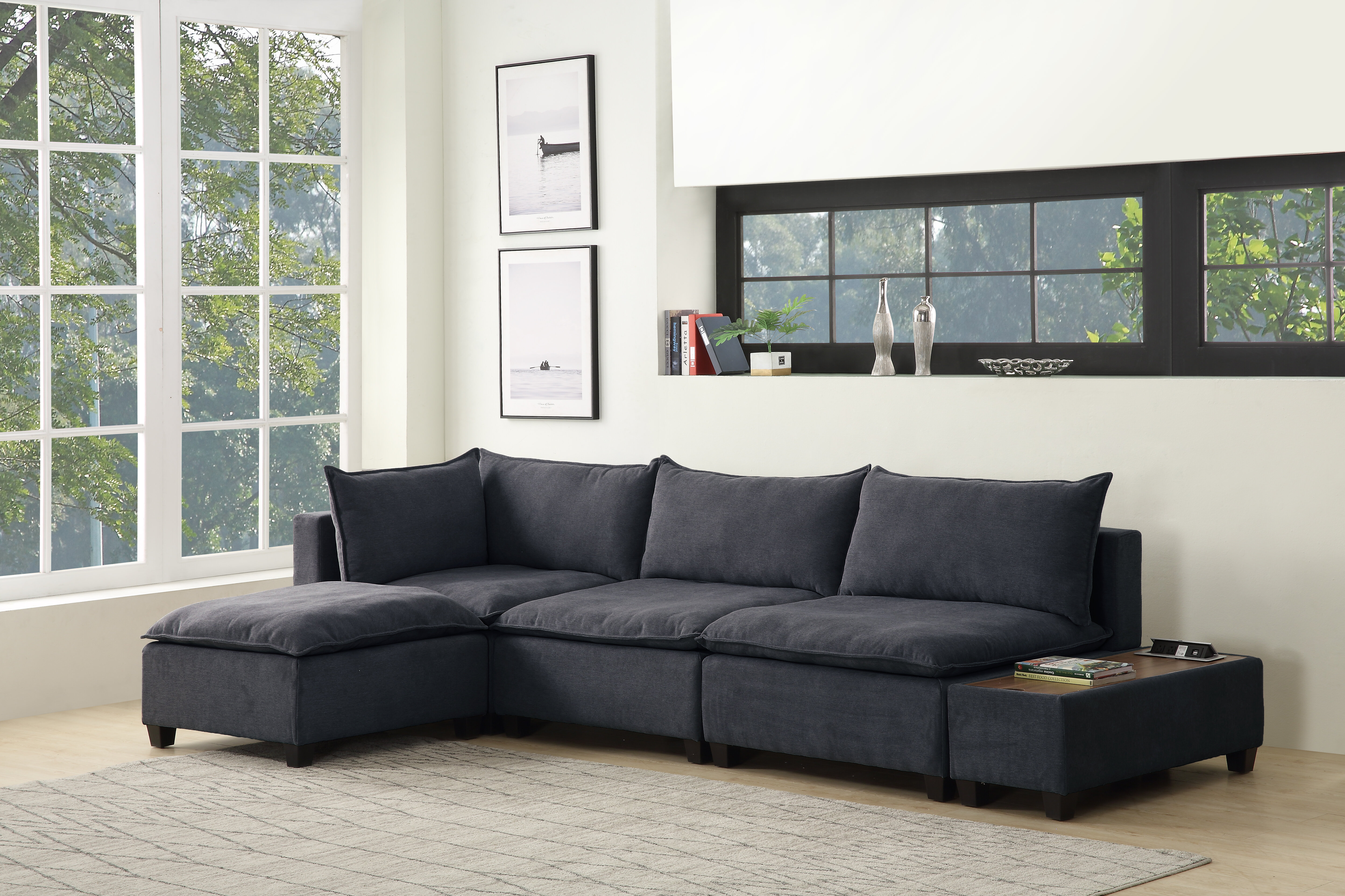 Latitude Run® 129.9 Wide Reversible Modular Sofa & Chaise