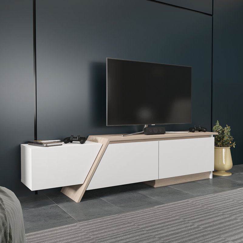 Aldford TV Stand TV Unit for TVs up to 55", White/Cordoba