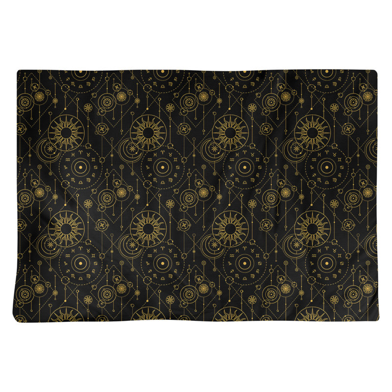 Napperon 18 "astrologie, Noir / or
