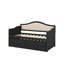 Lit de jour simple avec lit gigogne et 2 tiroirs de rangement-1187990458