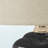 Sami Table Standard Lamp in Black Ceramic and Beige Shade, 16.88'' H X 9.32'' W X 9.32'' D