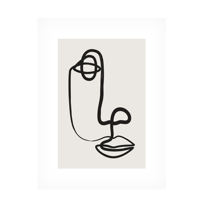 Face abstraite bolognaise No1 sur toile, H 19 po x l 14 po x P 2 po