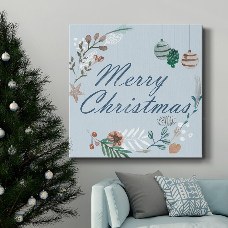 «Snowy Christmas» I-Premium Gallery, toile tendue - prête à être accrochée, H 40 po x l 40 po x P 1,5 po