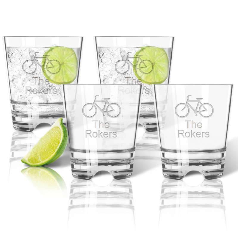 Tritan Bike Old Fashioned 12 oz. Plastique verre à whisky, Oui