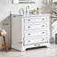 Meuble-lavabo simple autoportant de 36 po avec plateau en marbre entièrement assemblé