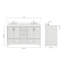 Meuble-lavabo double avec plateau Abshire 61-93359467