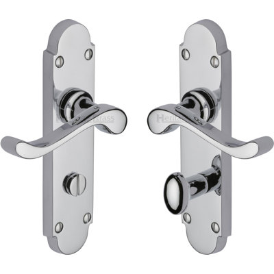 Heritage Brass Heritage Door Handle for Bathroom Savoy Design