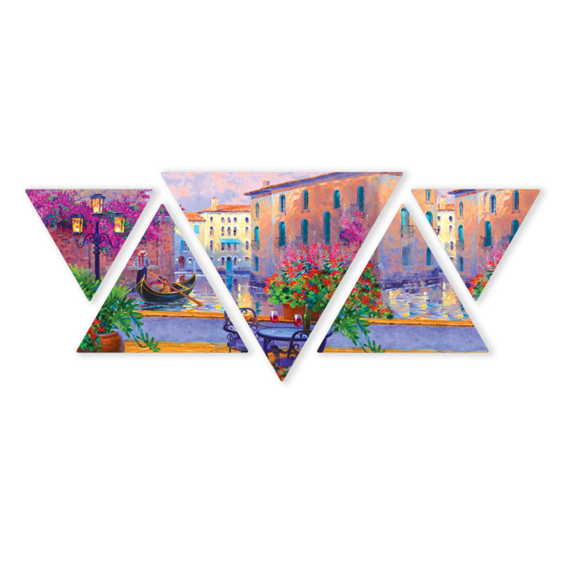 Riflessi Romantici A Venezia by Mikki Senkarik - 5 Piece No Frame Painting on MDF