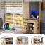 185CM Remote-Controlled LED Sideboard with Power Station & Wine Rack
