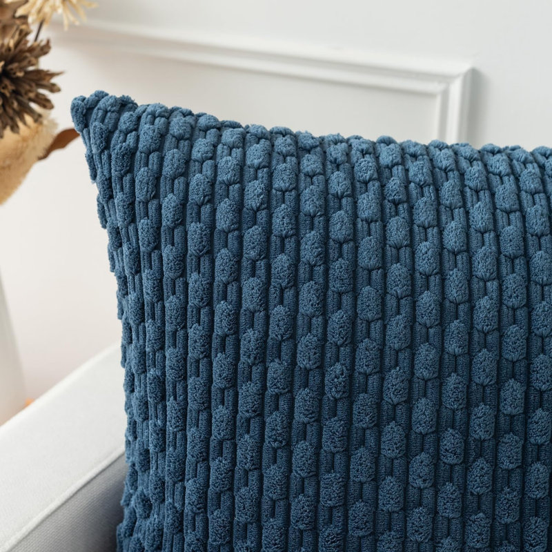 14X36 Inch Long Lumbar 1 Pack Boho Decorative Throw Pillow Cover, Blue