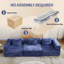 Canapé-lit convertible au sol, canapé modulaire modulaire à structure fixe, causeuse en tissu chenille sans assemblage pour le salon et la chambre à coucher-1976398211