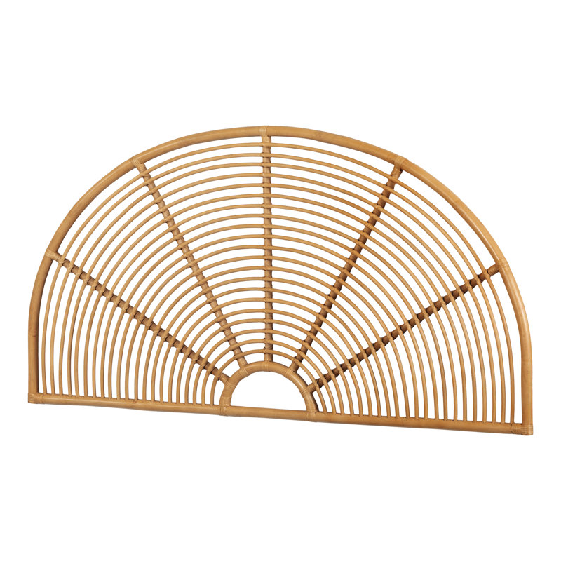 Natural Rattan Rainbow Wall-Mounted Twin Headboard