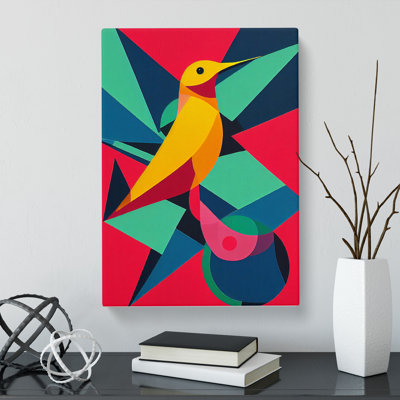 Karinthia Hummingbird Geometric - Wrapped Canvas