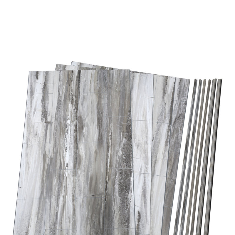 Palisade 30In X 60In X 78In Vinyl Shower Surround, Louvre Granite