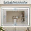Miroir de salle de bain à DEL sans cadre -1125996082