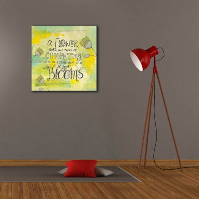 "Epic Graffiti" Blooms Quote "par Elizabeth Caldwell, art mural sur toile, 26 po x 26 po