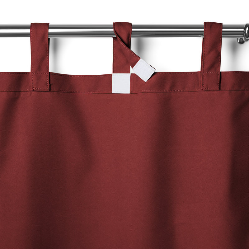 Rideau simple obscurcissant Jarret, l 52 po x L 108 po, Rouge