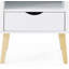 Table de bout moderne, table d'appoint avec tiroir