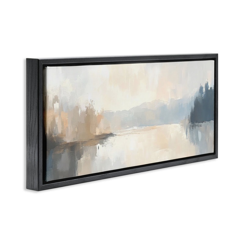 Cadre flottant Pulse Of Nature, design par Irena Orlov, H 11 po x l 25 po, Cadre flottant noir de jais