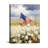 Independence Day Wildflower Flag Canvas Wall Art 32" x 24" Rustic Patriotic Wall Décor