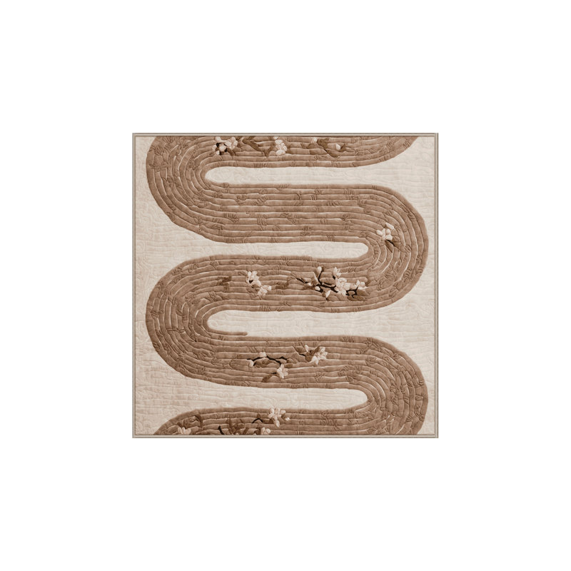 Tapis brun lavable à la machine, Carré 5 pi