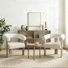 Mid-Century Modern Upholstered Barrel Armchairs Set of 2, Living Room