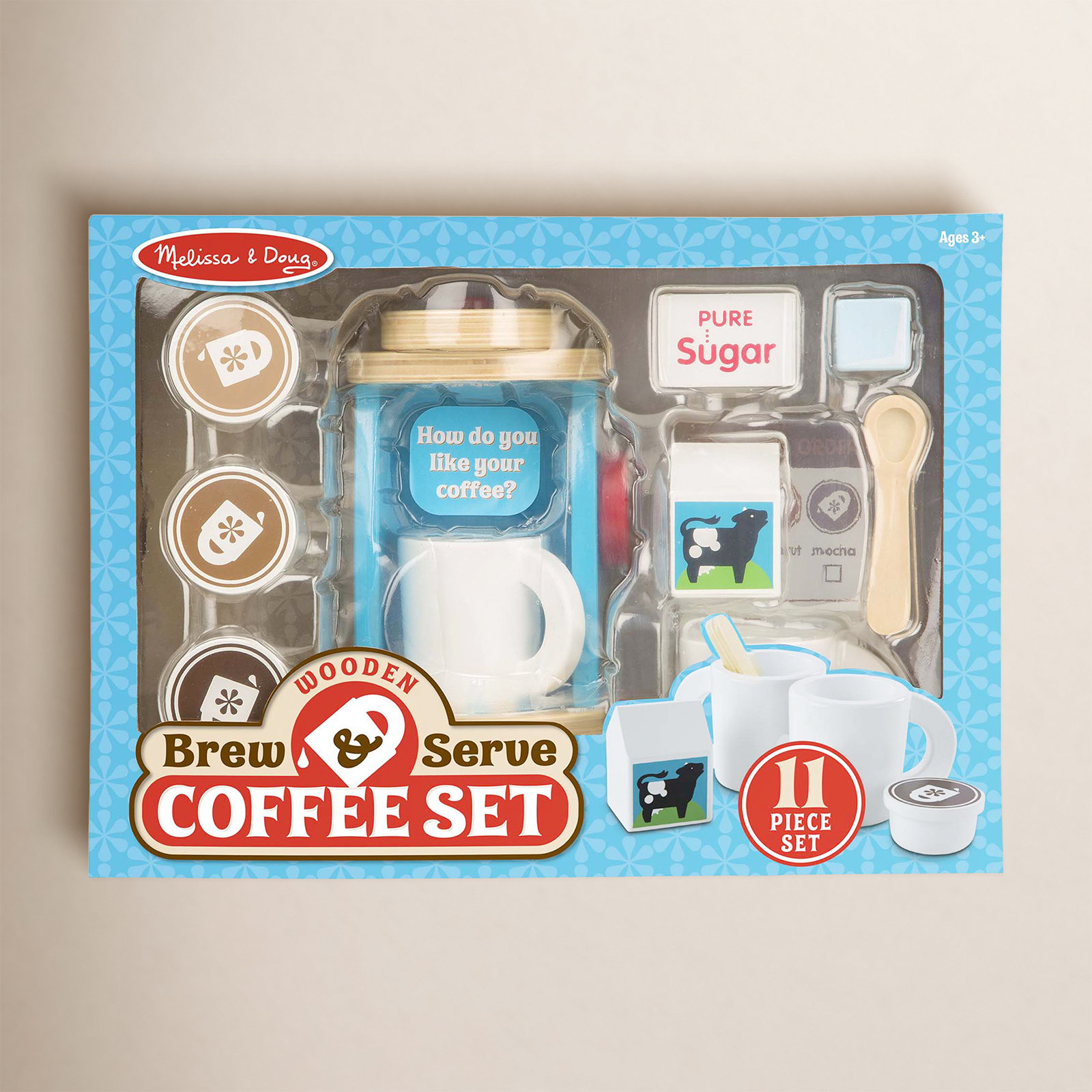 Wooden Brew and Serve Play Coffee Set