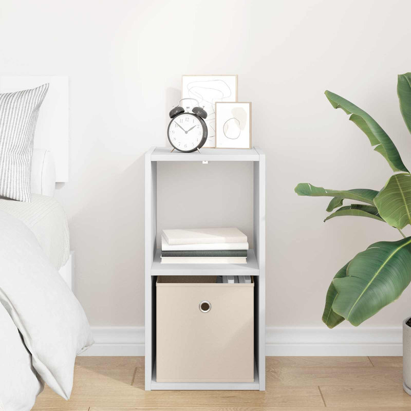 30.5cm W Composite Bedside Table, White