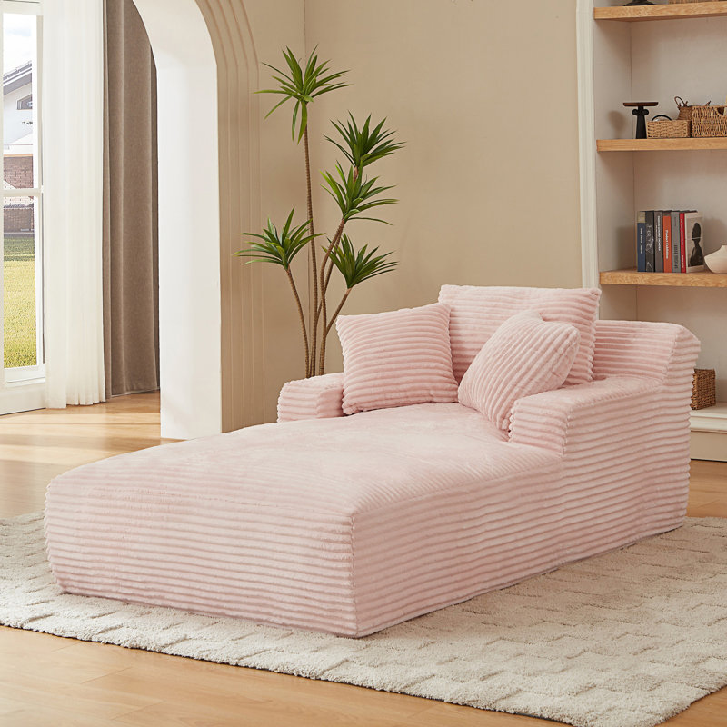 Chaise longue surdimensionnée, canapé rembourré moderne, Rose