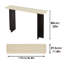 Modern Travertine Texture Console Table – 46.8" Narrow Stone Entryway Or Sofa Table For Hallway & Living Room Decor