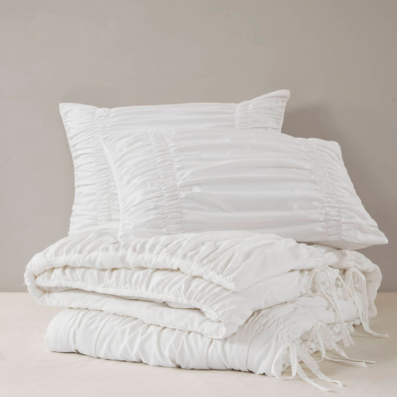 Ensemble d'édredon, Blanc, Édredon simple et 1 taie d'oreiller