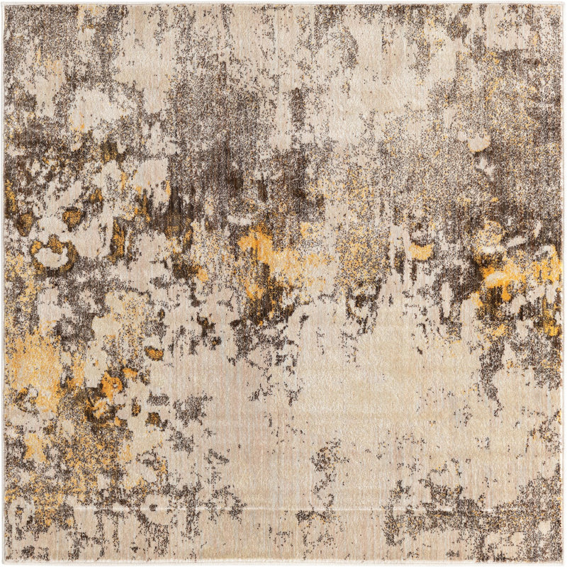 Fuse Abstract Indoor Rug, Square 5'